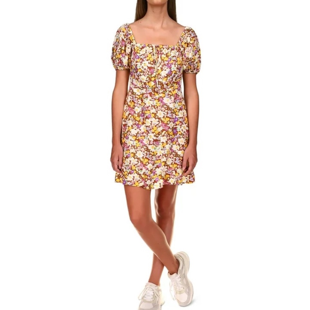NWT Sanctuary Floral Print Square-Neck Mini Shift Dress
